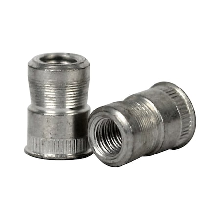 Huyett Rivet Nut, 1/4"-20 Thread Size, 0.400 in Flange Dia., .515 in L, Steel BTI-CFT2-2520/B1